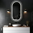 thumbnail image 2 of Magnifique Led Mirror for Bathroom Vanity Mirror with Lights Adjustable 3 Colors, Anti-Fog Wall Mounted Backlit Mirror，16" x 32", 2 of 6