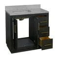 thumbnail image 7 of Peyton 36" Bathroom Vanity with Dark Oak Cabinet and Carrara Marble Top, 7 of 7