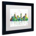 thumbnail image 2 of Trademark Fine Art "Denver Colorado Skyline Mclr-1" Canvas Art by Marlene Watson, White Matte, Black Frame, 2 of 4