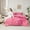 Pink, variant on Feelyou Watercolor Flower Women Twin Bedding Sets 7-Piece, Pink Cherry Blossoms Bedding Comforter Set, Artwork Style Reversible Sheet Sets, Luxury Bedroom Decor