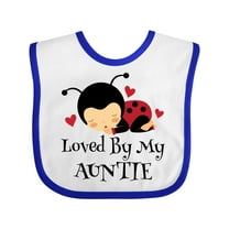 Inktastic Loved by My Auntie Ladybug Boys or Girls Baby Bib