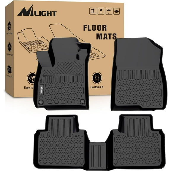 Nilight TPE Floor Mats for Mitsubishi Outlander PHEV 2023 2024 2025 All Weather Custom Fit Heavy Duty Floor Liners