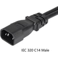 thumbnail image 2 of 4PCS 0.3m IEC 320 C14 to Dual IEC 320 C15 Female Splitter Extension Cable for Router，Network Switch, Computer(c14-2xc15), 2 of 5