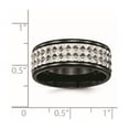 thumbnail image 2 of 8mm Stainless Steel Textured Polished Black Ip Texturted Ring Size 12.5 Ring for Women, 2 of 2