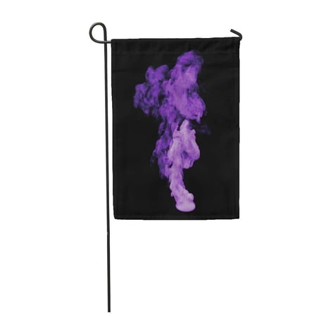 SIDONKU Purple Haze of Violet Smoke on Black Use It As in Your Design Color Ink Puff Garden Flag Decorative Flag House Banner 12x18 inch