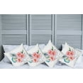 thumbnail image 2 of Ambesonne Shabby Flora Throw Pillow Cover 4 Pack, Peony and Peacock, 24", Multicolor, 2 of 7