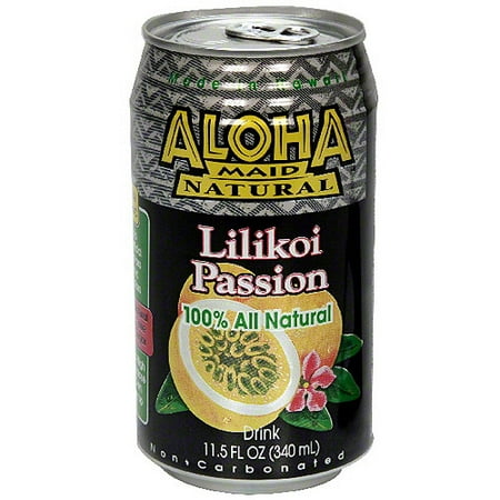 Aloha Maid Natural Lilikoi Passion Juice Drink, 6ct (Pack of 4