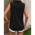thumbnail image 3 of Cogild Sleeveless Button-Up Blouses for Womens V Neck Cardigans for Womens Summer Outfits, 3 of 7