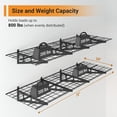 thumbnail image 2 of 2x6 ft Garage Shelving, 2-Pack Wall-Mounted Shelves for Garage, Kitchen, Pantry Storage, 800 lbs Total Load Capacity Gargae Wall Shelving, Black, 2 of 7