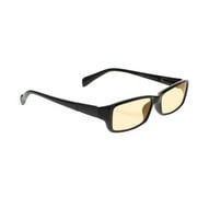 Computer Glasses with Peach Poly Double Sided AR Coating - Black Plastic Frame with Spring Hinges - 53-16-140 Eye Size