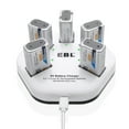 thumbnail image 5 of EBL 5 Bay 9v Battery Charger with 600mAh 9 Volts Lithium-Ion Rechargeable Batteries for Solar Light, Camera, 5 Pack, 5 of 6