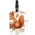 thumbnail image 6 of Square 2Pack PU Leather Squirrel Cruise Luggage Tag with Privacy Cover and Name ID Tag for Travel Handbags Backpacks Luggage Tags, 6 of 6