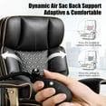 thumbnail image 3 of Big Tall Executive Office Chair 500lbs, Comfortable PU Leather Desk Chair with Footrest Adjustable Air Back Support, Lumbar Massage Function, 360°Swivel, Tilt Recline,Height Adjustment,Black, 3 of 8