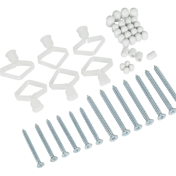 Rubbermaid Fasttrack Rail Mount Closet Hardware Kit - Single Pack — Standard Mounting Hardware, Drop-In Replacement