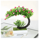 thumbnail image 3 of Árbol Bonsaí Belug Artificial Con Maceta Hogar Y Oficina Flores Malubero  Rosa, 3 of 5