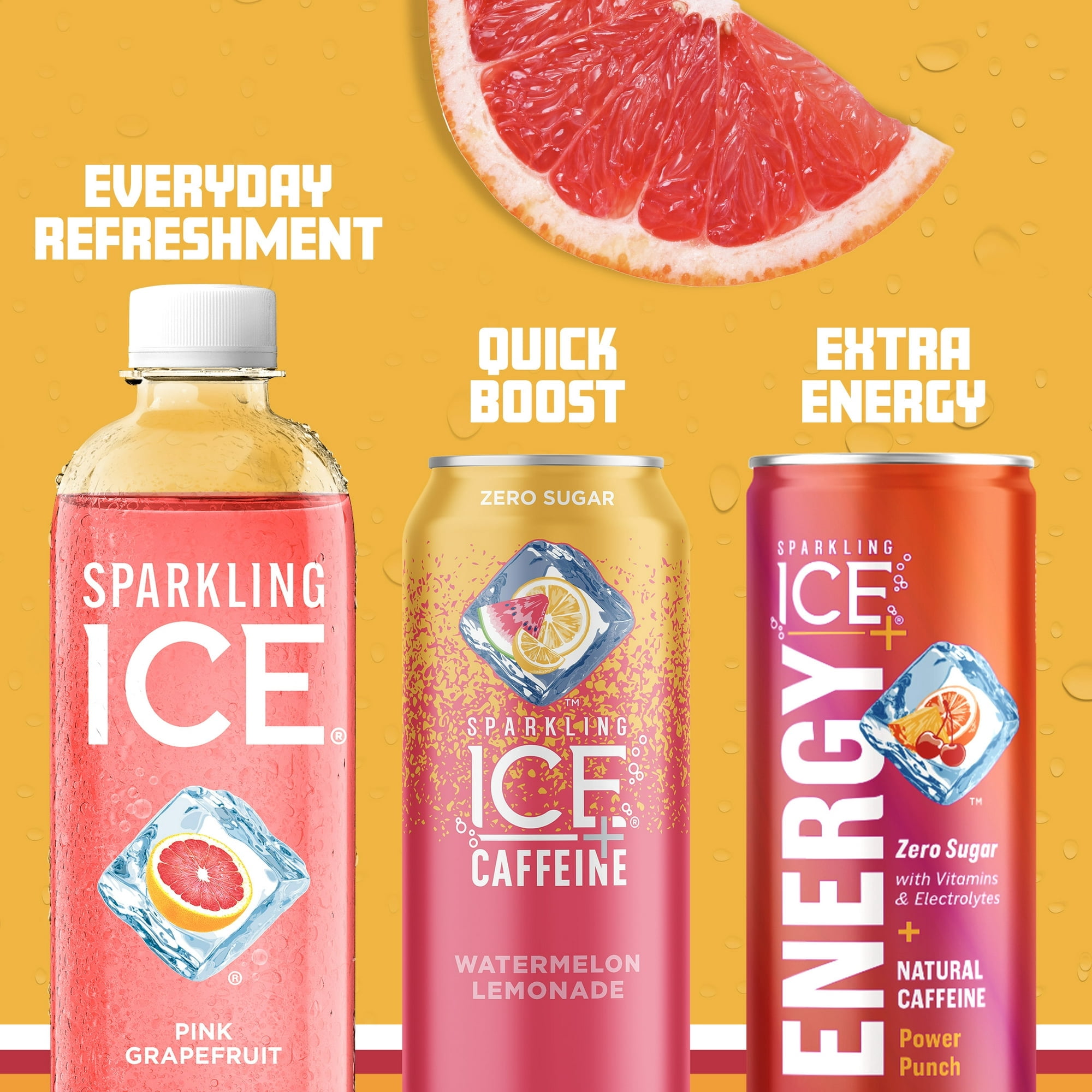 Sparkling Ice® Naturally Flavored Sparkling Water, Pink Grapefruit 17 fl oz Plastic Bottle (Pack of 4)