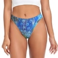 thumbnail image 1 of Balery Peacock Tangas de Algodón para Mujer con Estampado – Ropa Interior Sexy, Transpirable, G-string-Large, 1 of 1