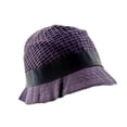 thumbnail image 2 of Dolce & Gabbana Texture Purple 100% Cotton Bucket Hat with Bow-59 for womens, 2 of 4