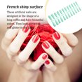 thumbnail image 3 of Youkk Fake Nail Set French Style Scratch Resistant Press-on Fingernails Full Cover Removable Trimble Adjustable Manicure Stickers Type 18, 3 of 6