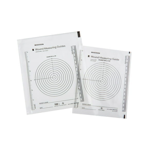 McKesson Wound Measuring Guide, Disposable Plastic Sheet - 5 in x 7 in, 100 count