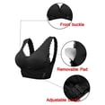 thumbnail image 6 of FUTATA Sports Bras For Women Padded Lace Front Buckle Lace Post Op Bras Seamless Yoga Bras Activewear Tops For Running Workout Gym,1/3 Pack, 6 of 6