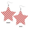 thumbnail image 2 of Leather Star Hook Earrings Canada Maple Leaf Pattern Print Earring Dangle Drop Earring For Women, 2 of 6