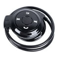 thumbnail image 4 of Auriculares Bluetooth con sonido claro de alta fidelidad, auriculares inalámbricos plegables envolventes alrededor de la cabeza para correr, deportes, color negro, 4 of 5
