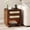 Walnut Brown, variant on Farmhouse Nightstand with Charging Station, 18" Wide End Table with 2 Drawers, Wood Dresser with LED Light, Bed Side Table Chest of Drawers Cabinet, Wood Night Stand for Living Room, Walnut Oak