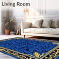 thumbnail image 2 of ODIKA 5'x7' Machine Washable Non-Slip Area Rug, Vintage Damask Scroll Indoor with Baroque High Traffic Rug, Blue, 485803, 2 of 7
