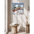 thumbnail image 6 of Wall Art Prints, Christmas Framed Canvas Prints for Bedroom Living Room Bathroom Office, Farmhouse Snowman Xmas Tree Snowflake Gallery Wrap Wall Art Poster for Gifts Home Decor 24"x24", 6 of 9