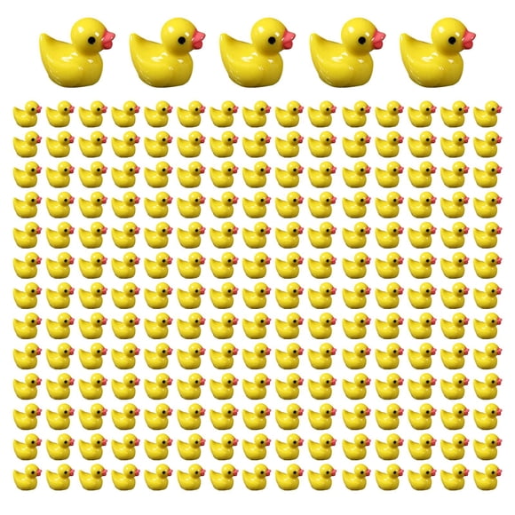 100/200PCS Mini Rubber Ducks Miniature Resin Ducks Duckies,; Tiny Yellow J7G2