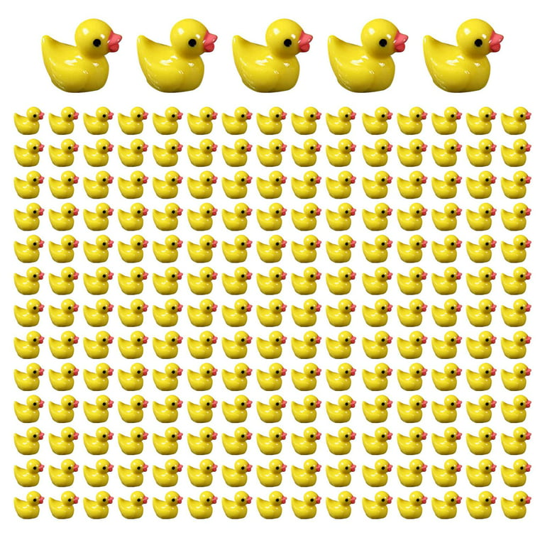 100/200 Pieces Mini Rubber Ducks Miniature Resin Ducks Yellow Tiny Duckies  . T8B5 