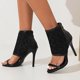 thumbnail image 5 of Zapatos de mujer Sandalias con cremallera en la espalda Tacón muy alto Peep Toe Encaje Recorte Flor Stilettos transpirables Wmkox8yii  hfjk4139, 5 of 7