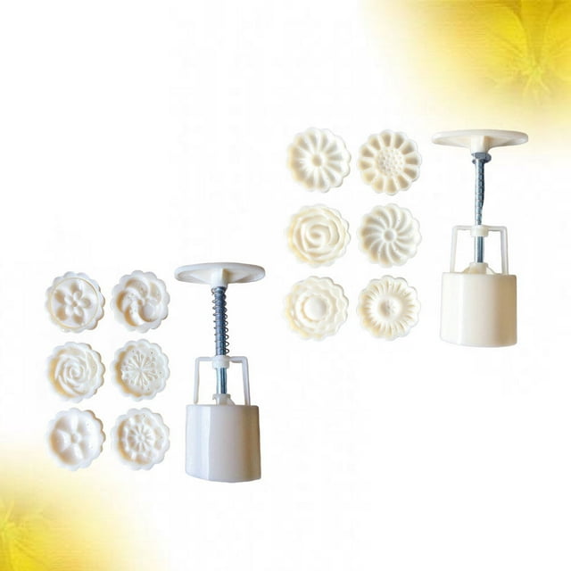 FUTUREORYY 2Sets Moon Cake Mould 4.5x1.8x1.2in Size 3D Moon Shape For Cookies Molds