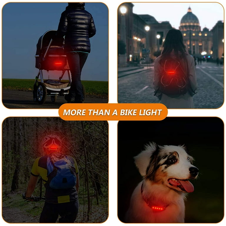 Bicycle Tail Light 2 pcs Ultra Bright Rechargeable Red LED Safety Flash Light Easy to Install High Intensity for Road Bike