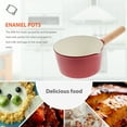 thumbnail image 1 of HINTRMENT Small Sauce Pan Red Enamel for Mothers in Kitchen 1Pcs, 1 of 8