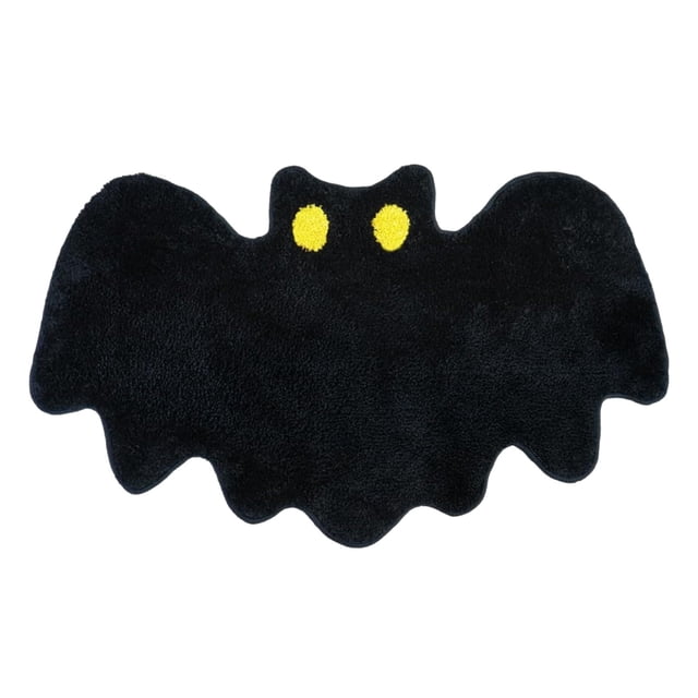 SIYTUAU Halloween Bath Mat Absorbent Non-Slip Rug For Bathroom Kitchen Faux Wool Washable Decorative Carpet Size M M