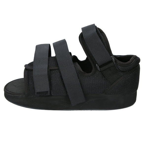 Stability Breathable Cast Shoe Lightweight Toe Walking Boot, Cast Shoe, Air--Friendly Materials For Shoe Injury Foot Surgery Black L