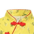 thumbnail image 4 of Povozer Todder Girls Chinese Outfit New Year Dresses with Tray Button Baby Cheongsam(Gold,3-4Y), 4 of 5
