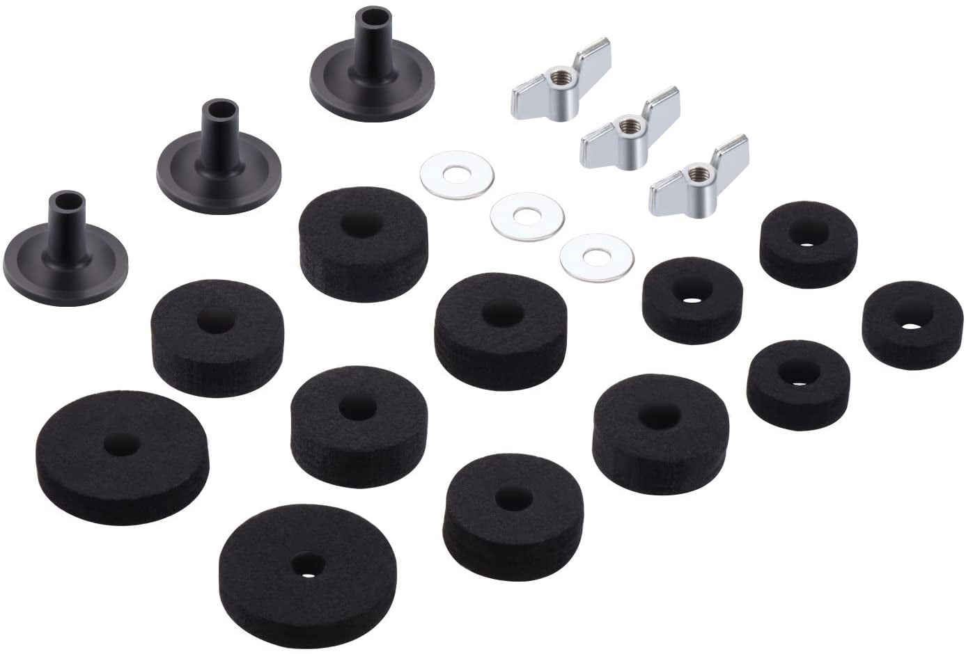 Hi-Hat Cymbal Felts Sleeves Wing Nuts Washer Set for Cymbal Stand