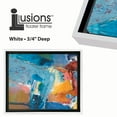thumbnail image 3 of Creative Mark Illusions Floater Frame For 3/4" Deep Canvases - 18x18" White - No Glass or Backing - Wood Composite Floating Illusion Frame for Canvas Paintings- With Hanging Hardware, 3 of 7