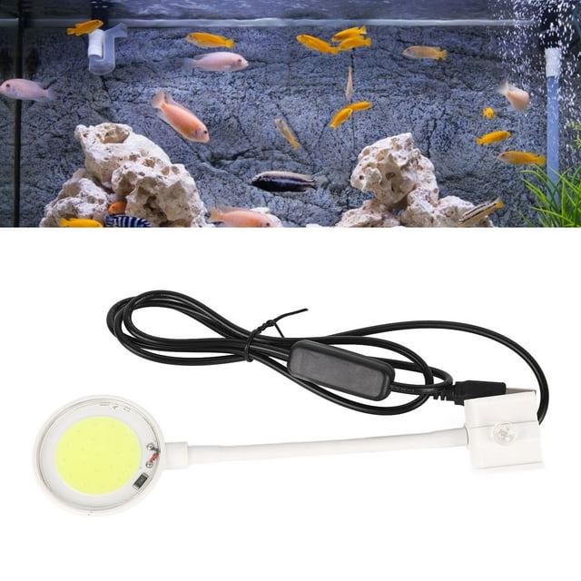 Luz de Acuario LED Lámpara de Tanque de Peces USB Liviana Alto Brillo Rotación de 360 grados Clip en Mini Luz de Acuario LED para Varios Tamaños de Tanques de Peces ANGGREK Otros
