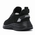 thumbnail image 4 of Men's Low-Top Lace-Up Mesh Walking Shoes Striped Vamp Detail Streamlined Textured Sole Casual Daily Sneakers, 4 of 6