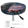 thumbnail image 2 of Kdxio Night Sky Wolf Print Stool Covers Round,Stretch Round Bar Stool Covers Washable Bar Stool Cushion Slipcover for 12-15 Inch Chair, 2 of 5