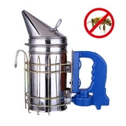 Petacc Bee Smoke Hive Tool Stainless Steel Bee Brush Smoker Electric Transmitter Beekeeping Tool with Blue Handle