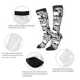 thumbnail image 6 of Balery Skull and palm leaves Printed Novelty Socks Men's Women's Crew Socks Sports Socks Knee High Socks Cotton Socks Quirky and Cool Socks, 6 of 9