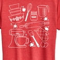 thumbnail image 3 of Instant Message - Baking Tools Line Art - Women's Short Sleeve Graphic T-Shirt, 3 of 6
