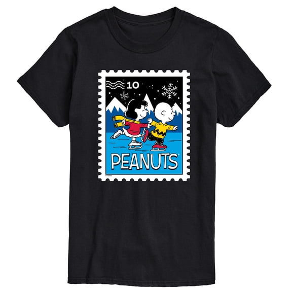 Peanuts - Lucy Charlie Winter Stamp - Men's Short Sleeve Graphic T-Shirt