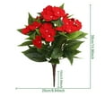 thumbnail image 2 of Artificial flowers,1 Pcs Artificial Impatiens Flowers Bouquet Faux Impatiens Bushes For Outdoors Patio Garden Balcony Pot Hanging Basket Porch Decoration, 2 of 5