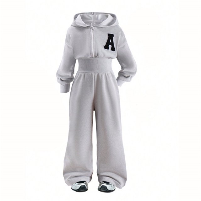 Combinaison à Capuche Zippée pour Filles Automne Hiver Chaude Confortable Barboteuse Tenue Décontractée de Jeu pour Tout-Petits Enfants